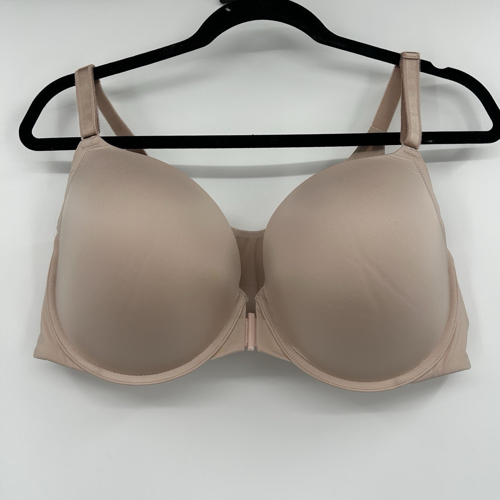 Torrid Womens Perfect T-Shirt Push-Up Front Close Bra Size 46B Underwire Nude